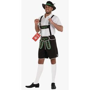 Fun Shack Men’s Lederhosen Oktoberfest Costume Bavarian Outfit – Medium